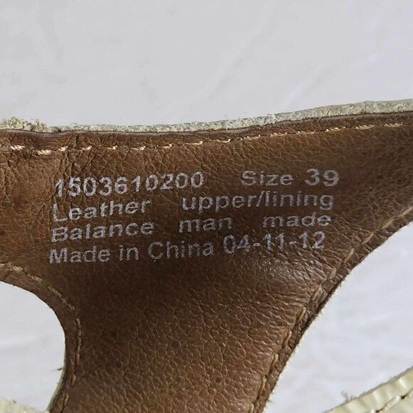 Dansko Women's Jess EU39 US8-8,5 Ivory Leather Strappy Wedge Sandals Shoes - Picture 13 of 13